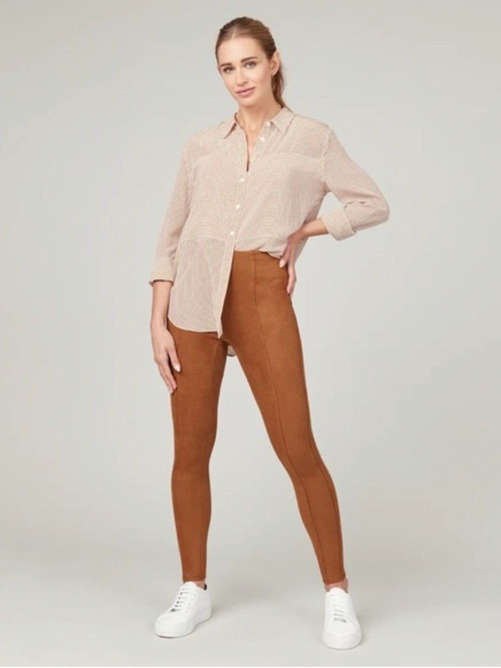 SPANX High Waist Faux Suede
Leggings - 20322R - Rich Caramel Brown, medium